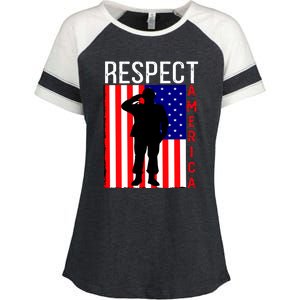 Respect America Enza Ladies Jersey Colorblock Tee