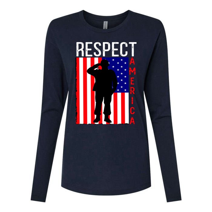 Respect America Womens Cotton Relaxed Long Sleeve T-Shirt