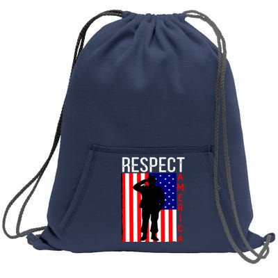 Respect America Sweatshirt Cinch Pack Bag