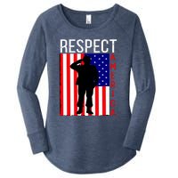 Respect America Women's Perfect Tri Tunic Long Sleeve Shirt