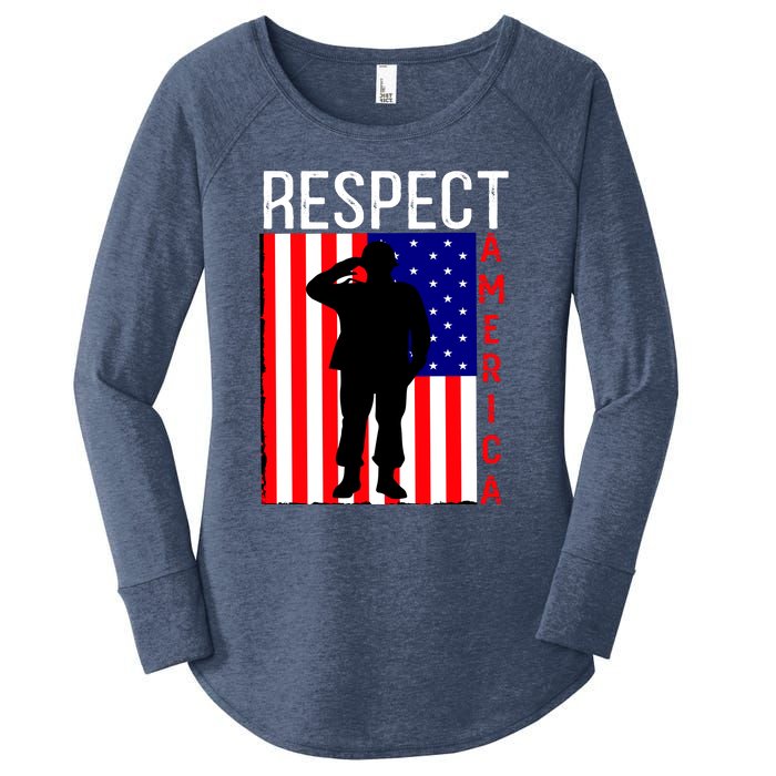 Respect America Women's Perfect Tri Tunic Long Sleeve Shirt