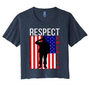 Respect America Women's Crop Top Tee