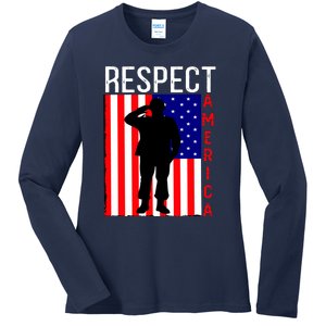 Respect America Ladies Long Sleeve Shirt