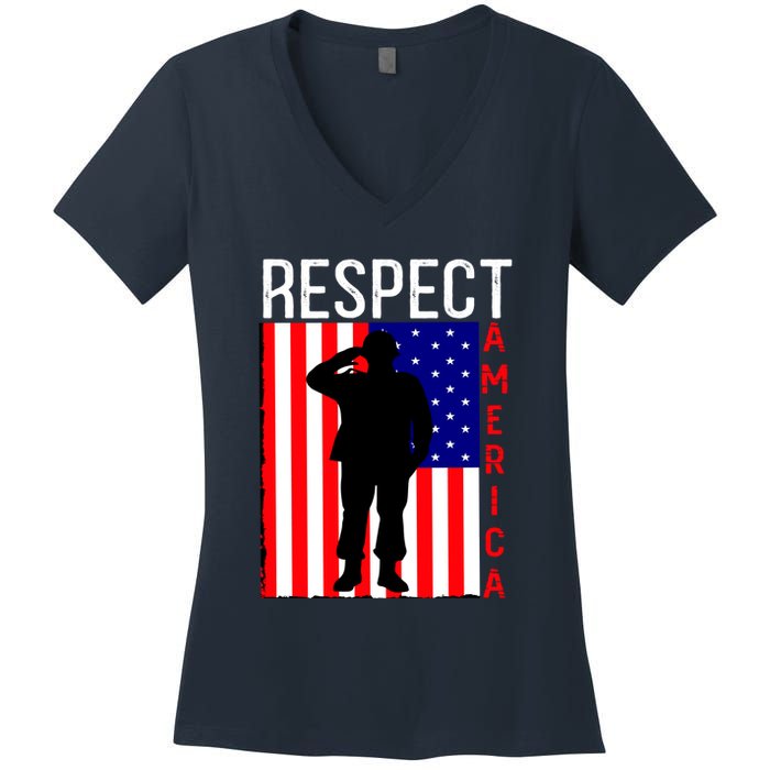 Respect America Women's V-Neck T-Shirt