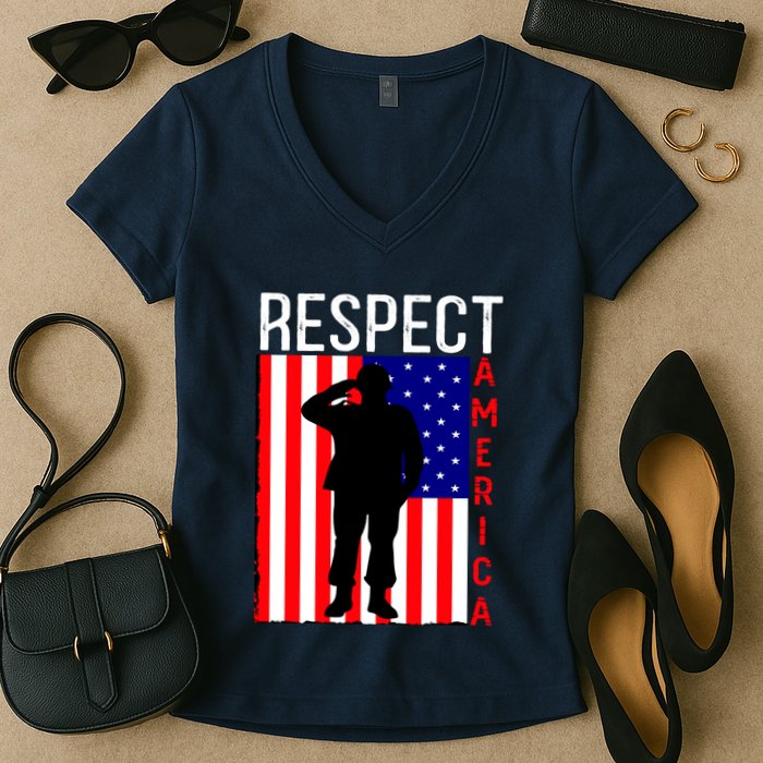 Respect America Women's V-Neck T-Shirt