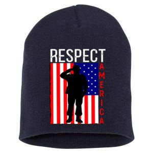 Respect America Short Acrylic Beanie