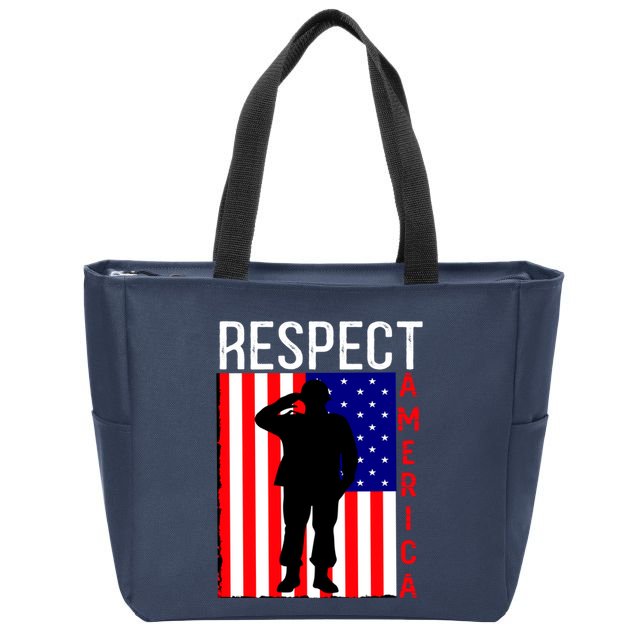 Respect America Zip Tote Bag