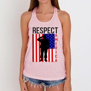 Respect America Women's Knotted Racerback Tank