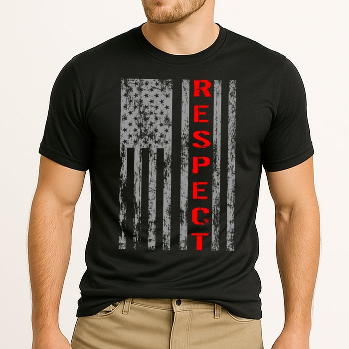 Respect Flag Of America Cooling Performance Crew T-Shirt