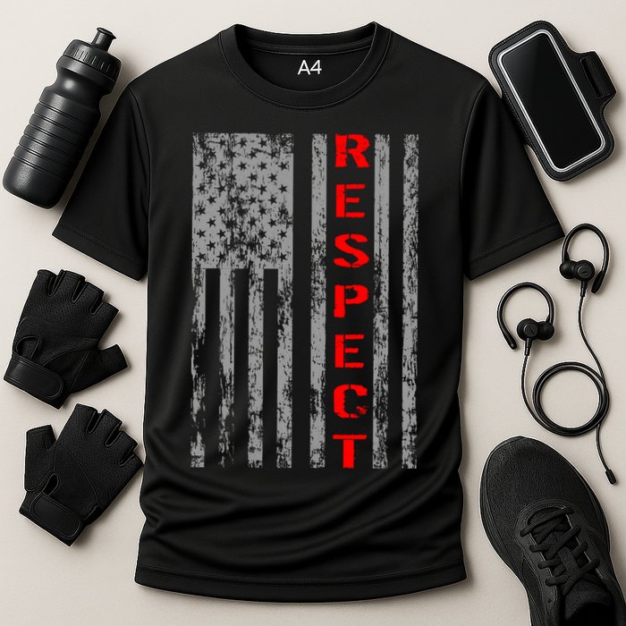 Respect Flag Of America Cooling Performance Crew T-Shirt