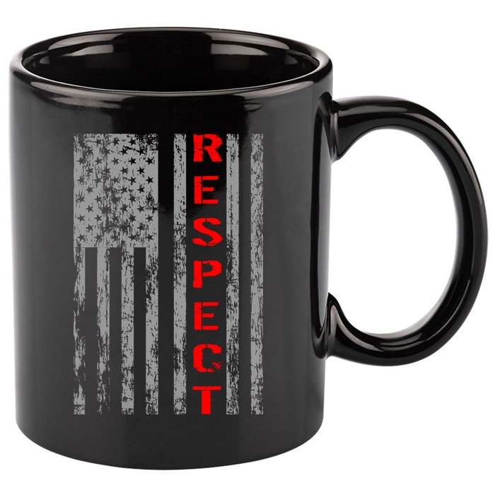 Respect Flag Of America 11oz C Handle Ceramic Mug