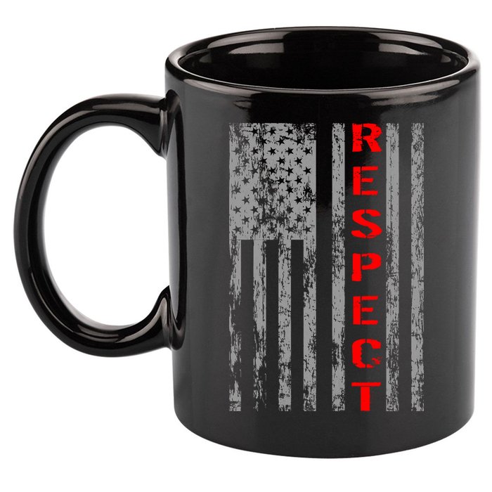 Respect Flag Of America 11oz C Handle Ceramic Mug