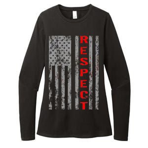 Respect Flag Of America Womens CVC Long Sleeve Shirt