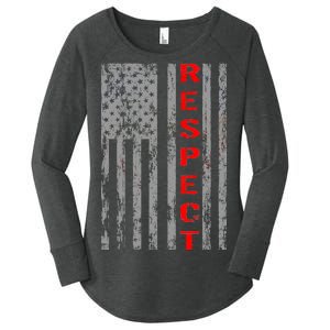 Respect Flag Of America Women's Perfect Tri Tunic Long Sleeve Shirt