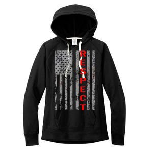 Respect Flag Of America Women's Fleece Hoodie