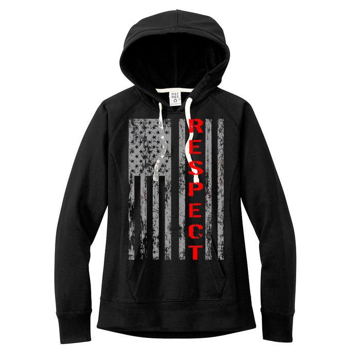 Respect Flag Of America Women's Fleece Hoodie