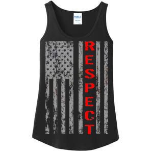 Respect Flag Of America Ladies Essential Tank