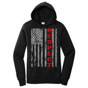 Respect Flag Of America Women's Pullover Hoodie