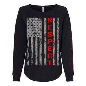 Respect Flag Of America Womens California Wash Sweatshirt