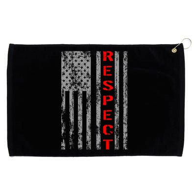 Respect Flag Of America Grommeted Golf Towel