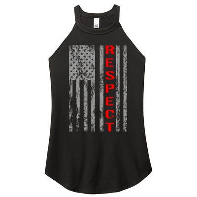 Respect Flag Of America Women's Perfect Tri Rocker Tank