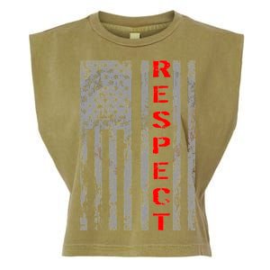 Respect Flag Of America Garment-Dyed Women's Muscle Tee