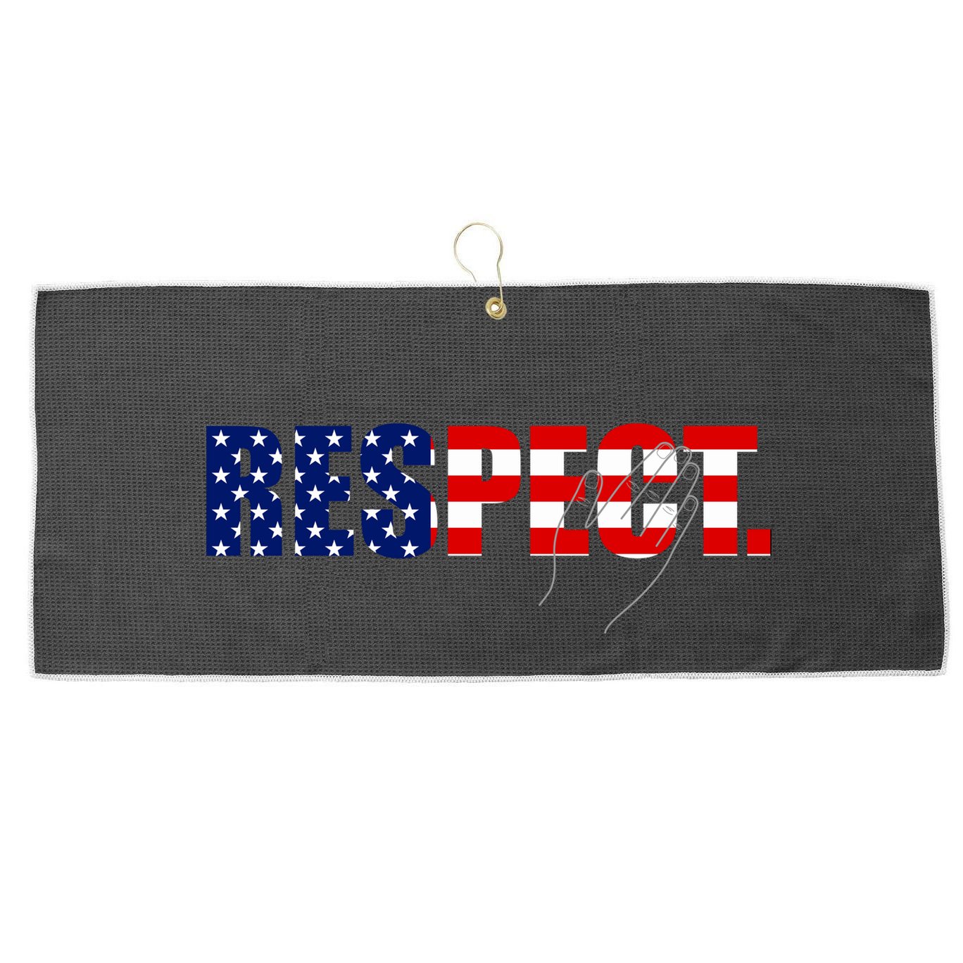 Respect National Anthem Large Microfiber Waffle Golf Towel