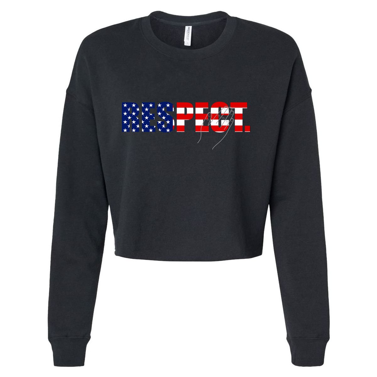 Respect National Anthem Cropped Pullover Crew