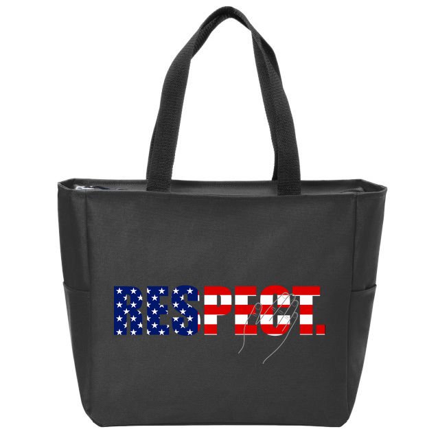 Respect National Anthem Zip Tote Bag