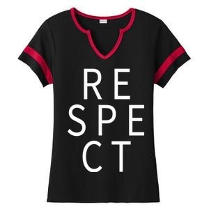 Respect Simple Logo Ladies Halftime Notch Neck Tee