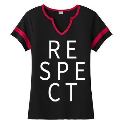 Respect Simple Logo Ladies Halftime Notch Neck Tee