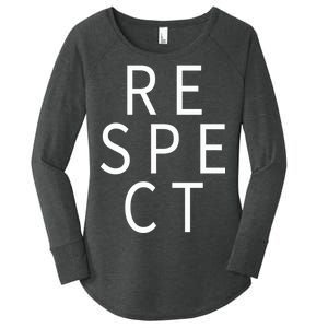 Respect Simple Logo Women's Perfect Tri Tunic Long Sleeve Shirt