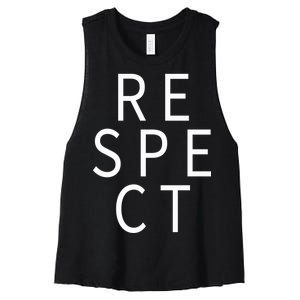 Respect Simple Logo Women's Racerback Cropped Tank