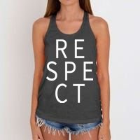 Respect Simple Logo Women's Knotted Racerback Tank