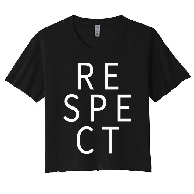 Respect Simple Logo Women's Crop Top Tee