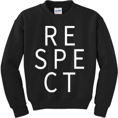 Respect Simple Logo Kids Sweatshirt