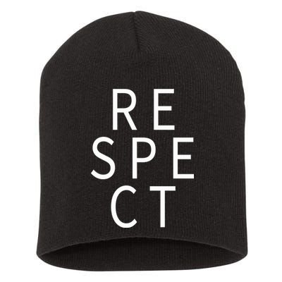 Respect Simple Logo Short Acrylic Beanie