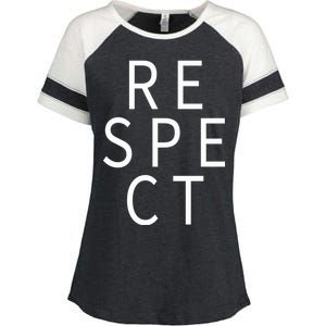 Respect Simple Logo Enza Ladies Jersey Colorblock Tee