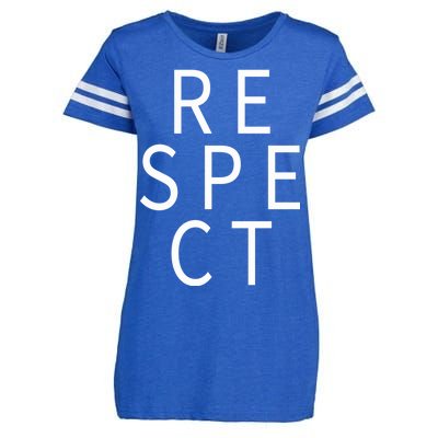 Respect Simple Logo Enza Ladies Jersey Football T-Shirt