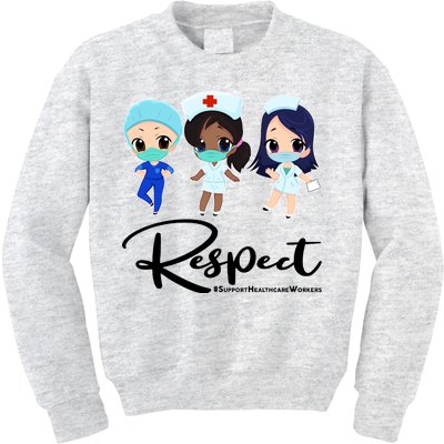 Respect Support Healthcare Workers Kids Sweatshirt