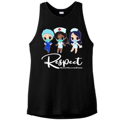 Respect Support Healthcare Workers Ladies PosiCharge Tri-Blend Wicking Tank