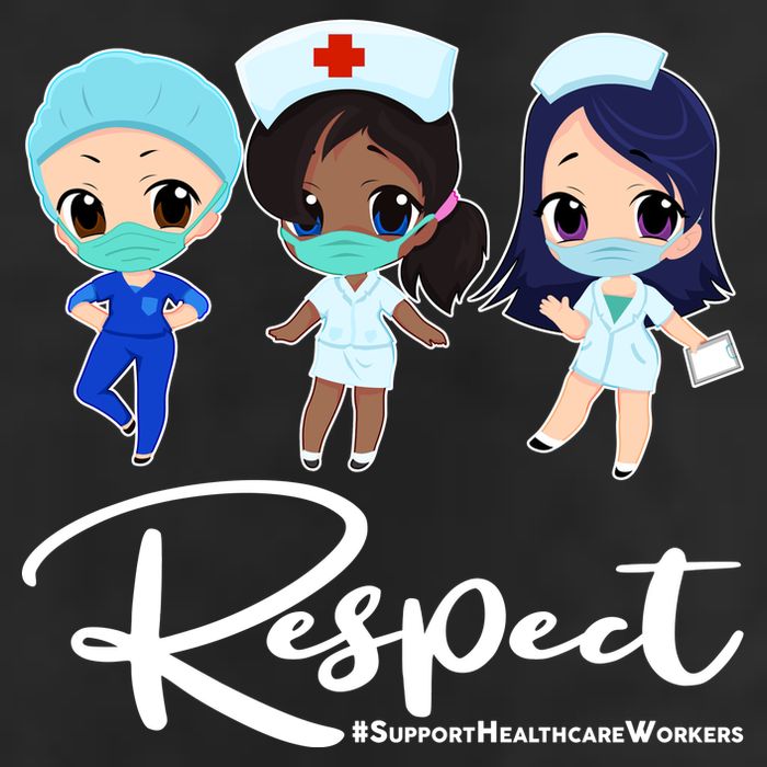 Respect Support Healthcare Workers Garment-Dyed Heavyweight T-Shirt