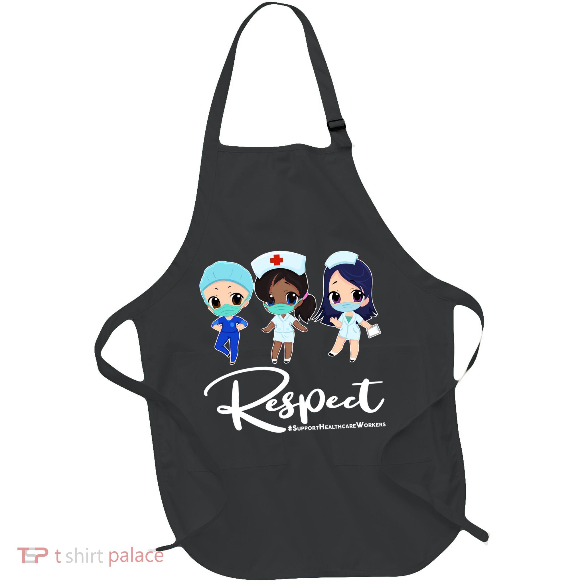 Respect Support Healthcare Workers Full-Length Apron With Pockets
