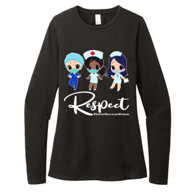 Respect Support Healthcare Workers Womens CVC Long Sleeve Shirt