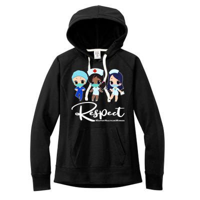 Respect Support Healthcare Workers Women's Fleece Hoodie