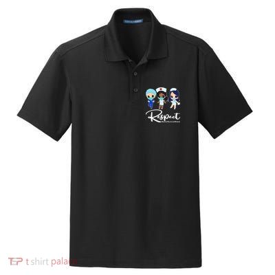 Respect Support Healthcare Workers Dry Zone Grid Polo