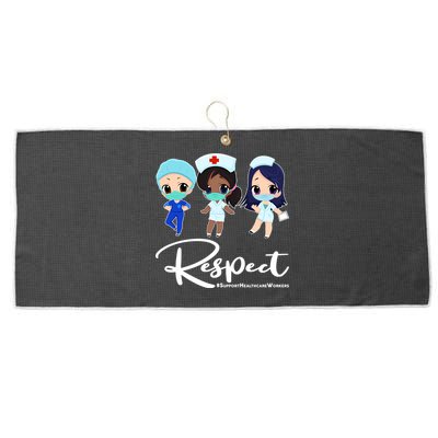 Respect Support Healthcare Workers Large Microfiber Waffle Golf Towel