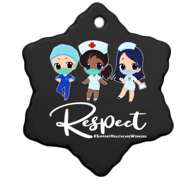 Respect Support Healthcare Workers Ceramic Star Ornament