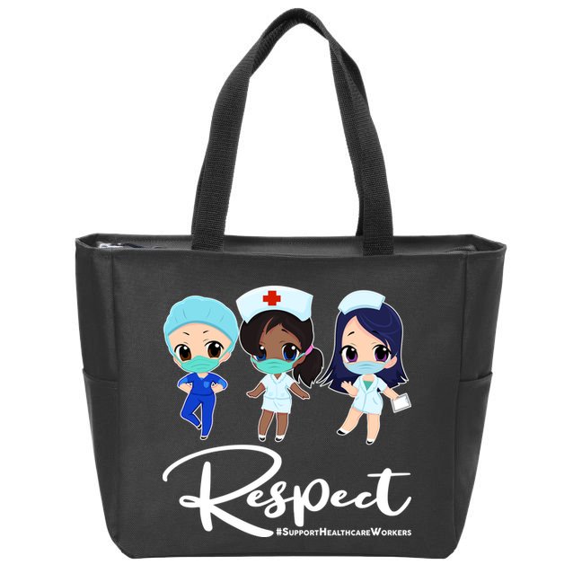 Respect Support Healthcare Workers Zip Tote Bag