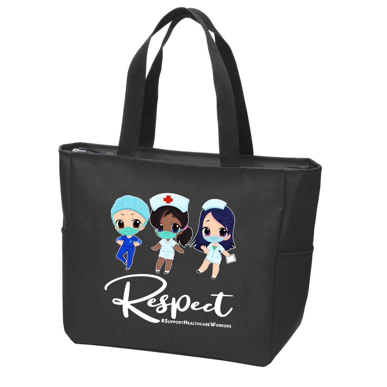 Respect Support Healthcare Workers Zip Tote Bag
